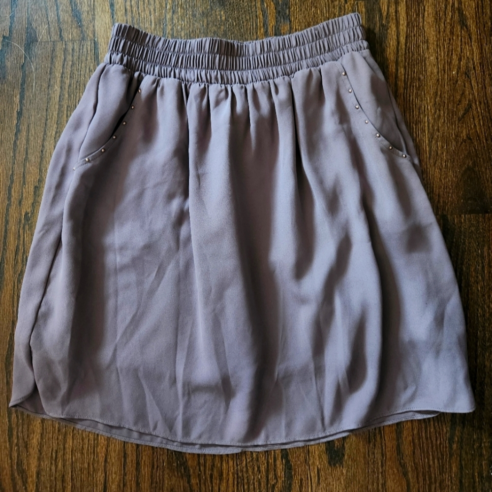 Mossimo Grayish/Purple Mini Skirt, Small